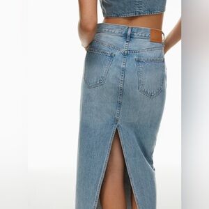 Denim Forum The '90s Pencil Maxi Denim Skirt Sz 29